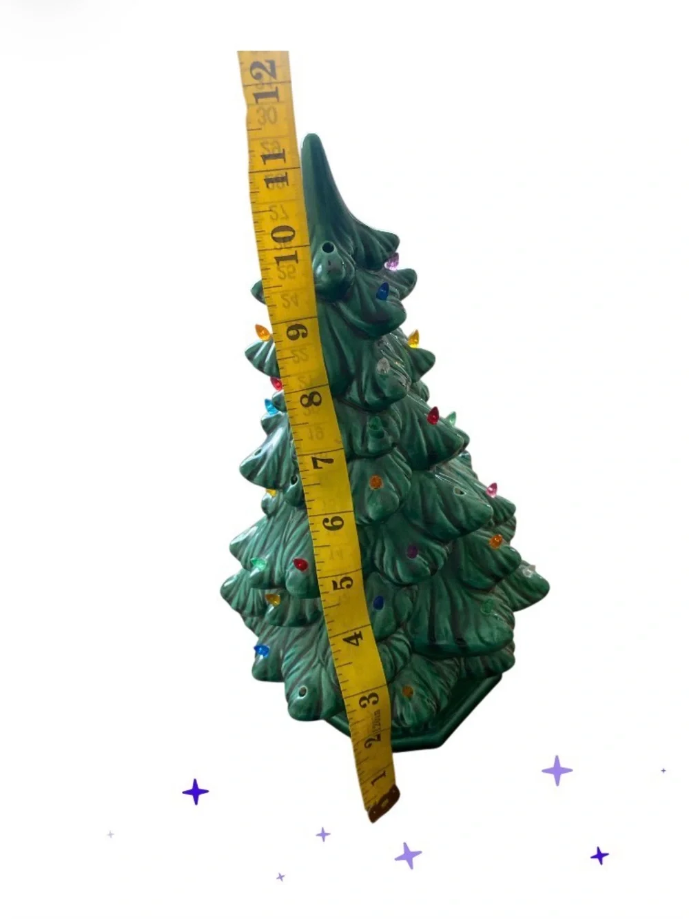 Vintage Holland Mold Ceramic Christmas Tree 11” 1978 Hand Painted